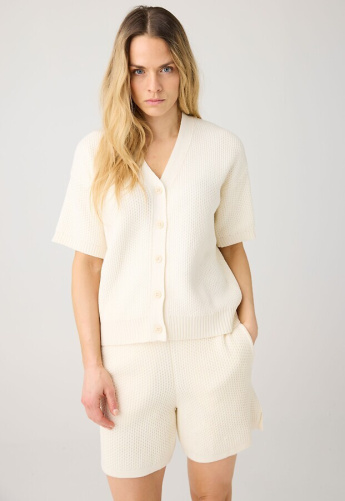 Strick-Cardigan - egret