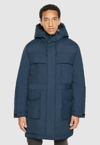 Apex Canvas Long Padded Coat - dunkelblau