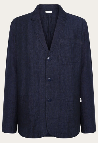 Leinen-Blazer - dunkelblau