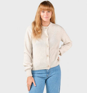 Knitted Cardigan "Gerda" (wool) - pastel sand