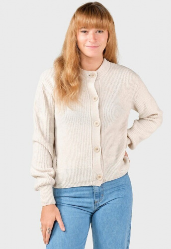 Strick-Cardigan "Gerda" (Wolle) - pastel sand
