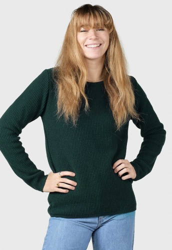 Strick-Pullover "Fenja" (Wolle) - moss green
