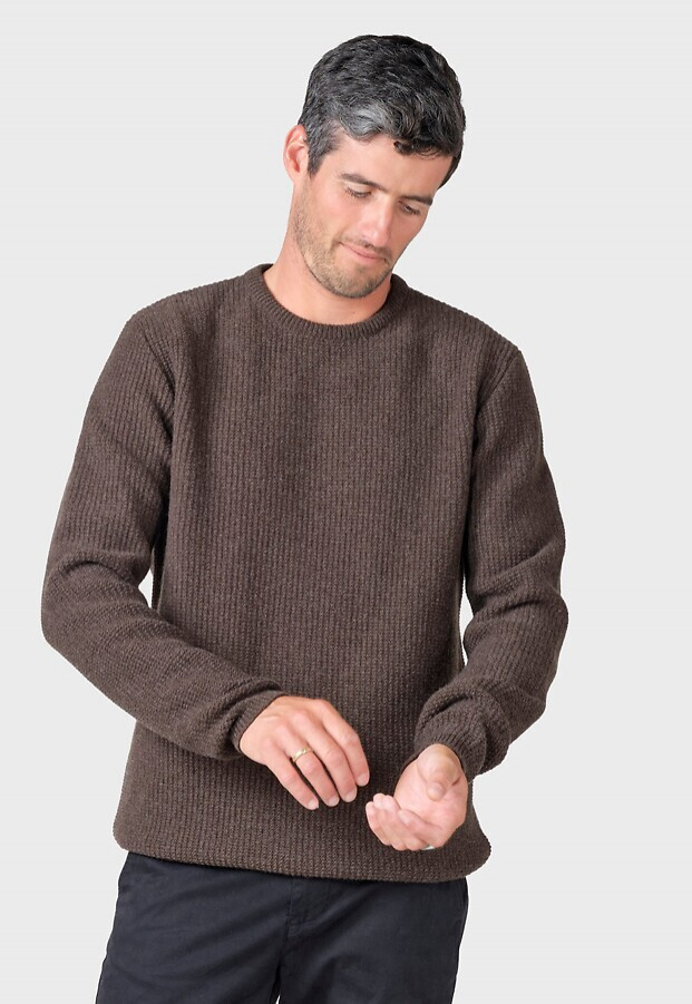 Round Neck Merino Knit "Frede" - taupe