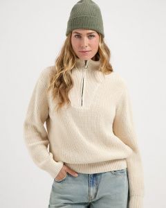 Doris Zip Knit - oat