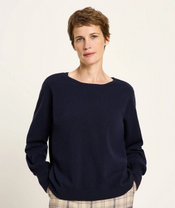 Lanius "Rundhalspullover aus Schurwolle und Kaschmir" - dunkelbl Lanius "Rundhalspullover aus Schurwolle und Kaschmir" - dunkelbl