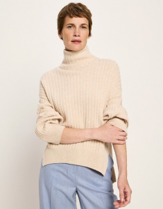 Lanius "Rippenpullover aus Schurwolle und Kaschmir" - sahara mel