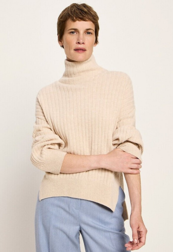 Lanius "Rippenpullover aus Schurwolle und Kaschmir" - sahara mel