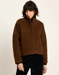 Lanius "Boucle Jacke aus Bio-Wolle" - brown