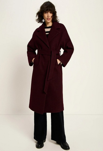 Lanius "Walkmantel Mit Revers" (Wolle) - bordeaux