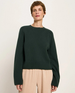 Lanius "Cropped Pullover" (Wolle) - forest melange
