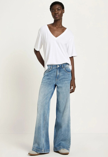 Lanius "Marlenejeans" - stonewash blue denim