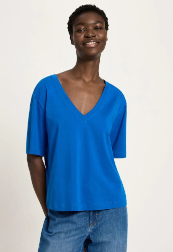 Lanius "Shirt Mit V-Ausschnitt" - lapis