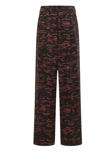 Lanius "Hose mit weitem Bein aus Tencel" - print animal stripes