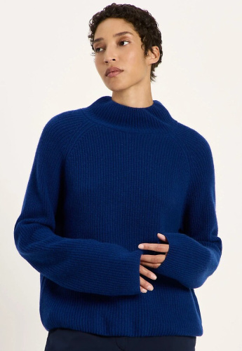 Lanius "Raglanpullover aus Schurwolle und Kaschmir" - dark blue