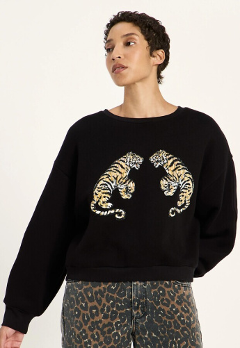 Lanius "Statement Sweatshirt" - schwarz