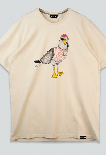 Seaborn Seagull T-shirt - rainy day