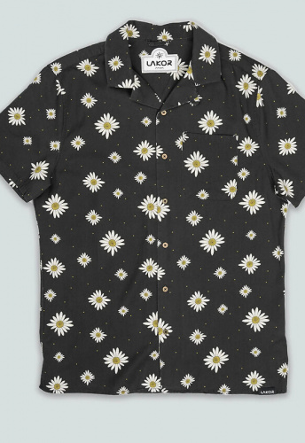 Kurzarmhemd "Maguerite" - schwarz