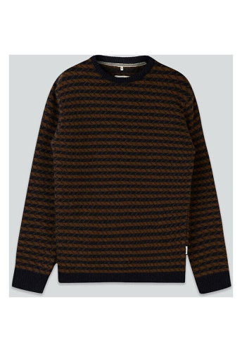 Faroese Fisher Knit (Wolle) - navy/brown