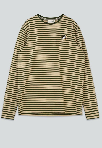 Longsleeve "Ahoy Mini Sea Parrot Surf" - white/riffle green