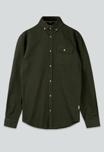 Flanellhemd "Moss" - riffle green