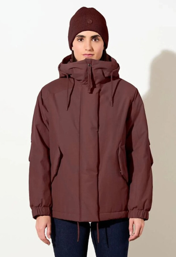 Wattierter Kurzparka in lockerem Volumen - burgundy