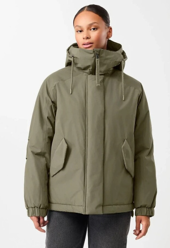 Wattierter Kurzparka in lockerem Volumen - sencha