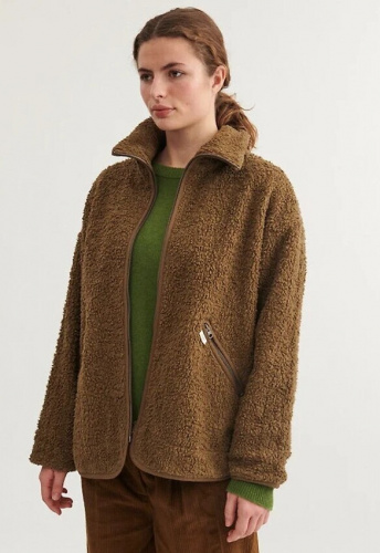 Fleece Jacket "Ida" - capers green