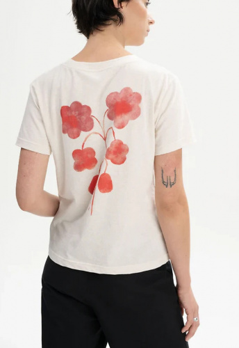 T-Shirt Artist Edition "Kaja" - cream/rot