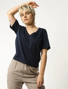 V-Neck T-Shirt "Lali" - navy