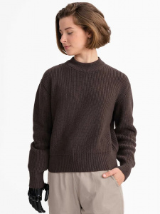 Rippstrick Pullover "Manika" - dunkelbraun