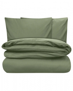 Perkal Bettwäsche Set "Majuli" 155x200cm - herbal green