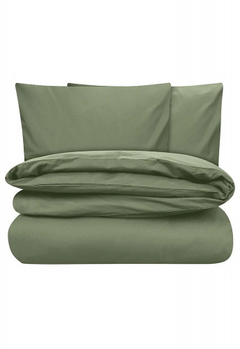 Perkal Bettwäsche Set "Majuli" 155x200cm - herbal green