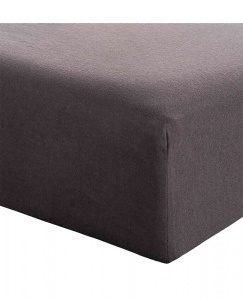 Jersey Fitted Sheet  "Pamban" 90x200cm - basalt g