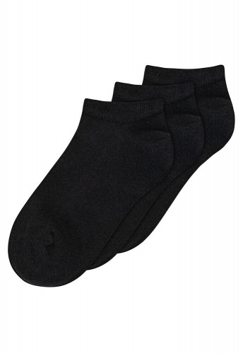 Sneaker-Socken 3er Pack - schwarz