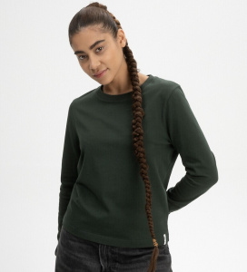 Heavy Longsleeve "Aastha" - dark green