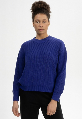 Rippstrick-Pullover "Adah" - bold blue