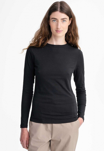 Basic Longsleeve "Dhivya" - schwarz