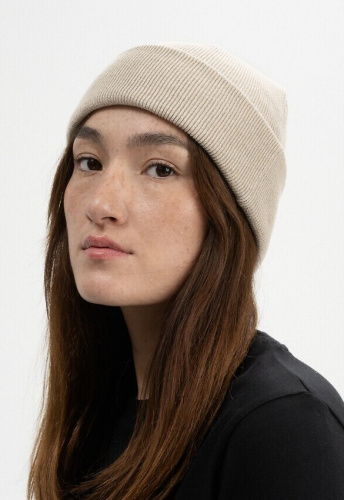 Feinstrick-Mütze "Himmat" - kiesel melange