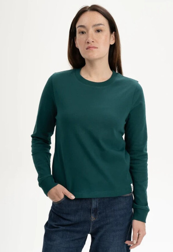 Schweres Longsleeve "Aastha" - deep sea