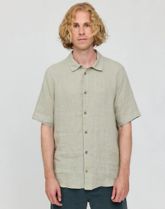 Shortsleeve Linen Shirt - seagrass
