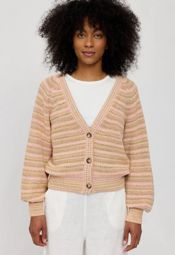 Multicolor Knit Cardigan - soft pink/multicolor