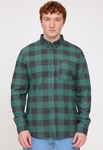 Checked Flannel Shirt - grün/schwarz