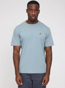 Chest Print T-Shirt - dove blue