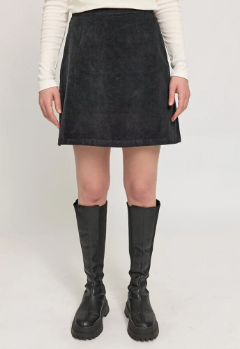 Corduroy Mini Skirt - black