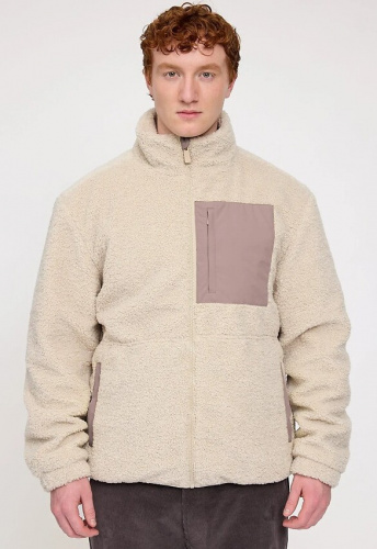 Padded Sherpa Jacket - nartural/grey brown