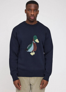 Icon Jacquard Knit Jumper - indigo