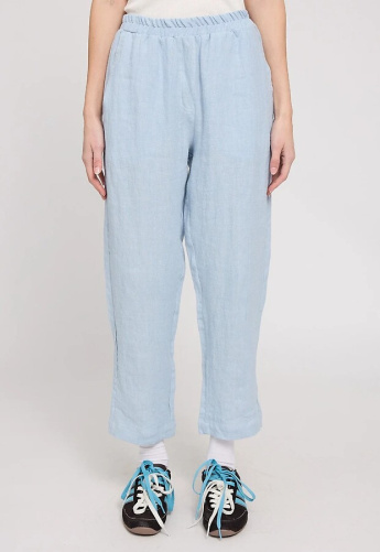 Damen Leinenhose - pastel blue