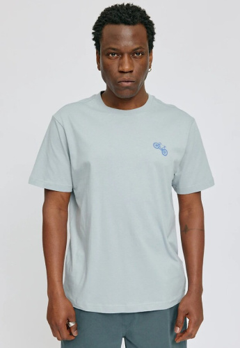 Chest Print T-Shirt - ice blue