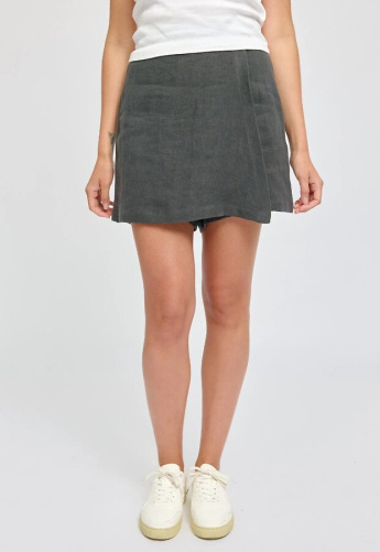 Leinen Skort - anthra