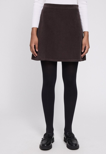 Corduroy Mini Skirt - chocolate